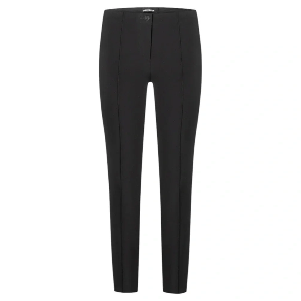 CAMBIO Women’s Size 2 Black Ros Techno Stretch Pin Tuck Seamed Trousers Pants